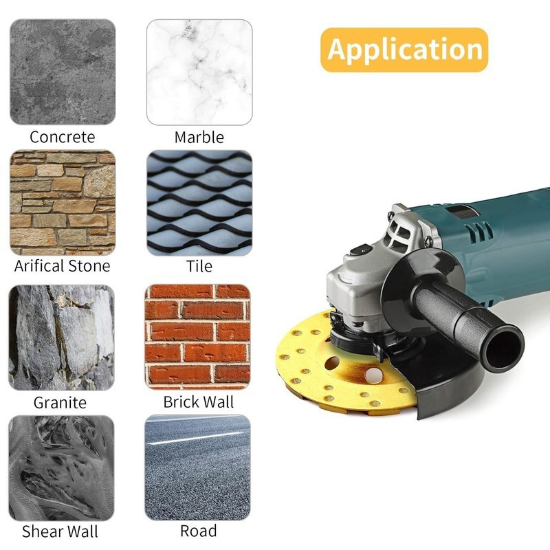 2 Pcs 4 inch Diamond Segment Grinding Wheel Disc Grinder Cup Concrete Stone Cut