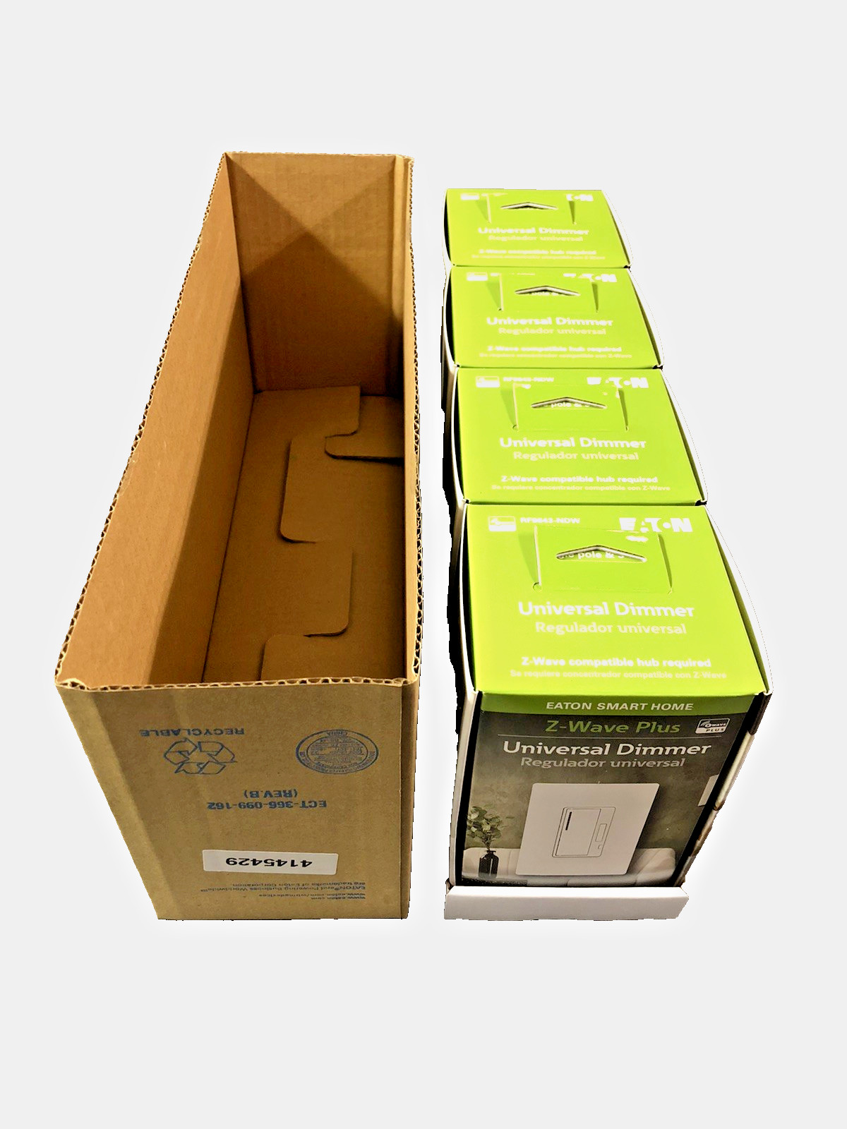 Eaton RF9643-NDW Z-Wave Plus Universal Smart Dimmer 3-Way Multi-Location White