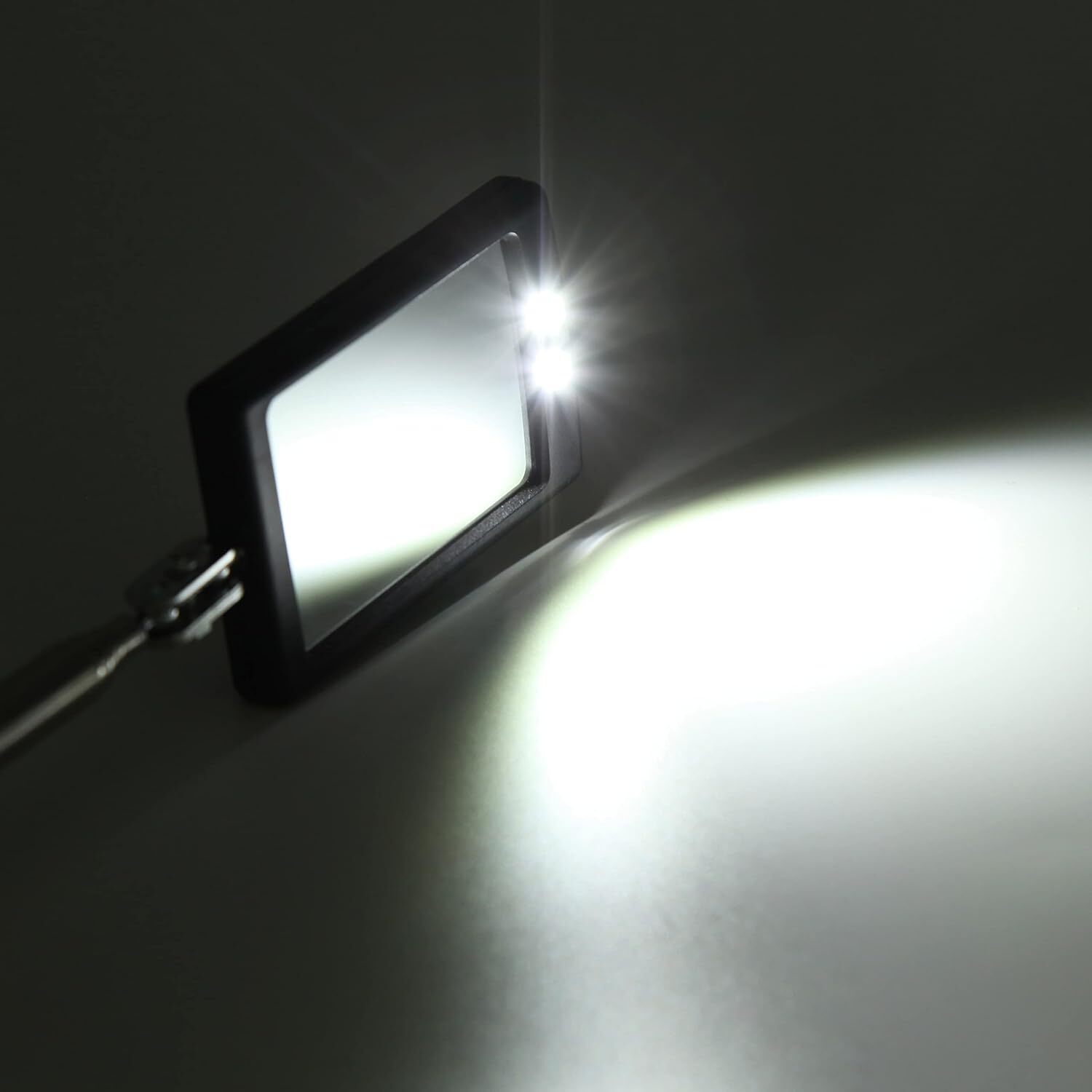 Inspection Mirror LED Lighted Mechanic Telescoping illuminate Swivel Extendable