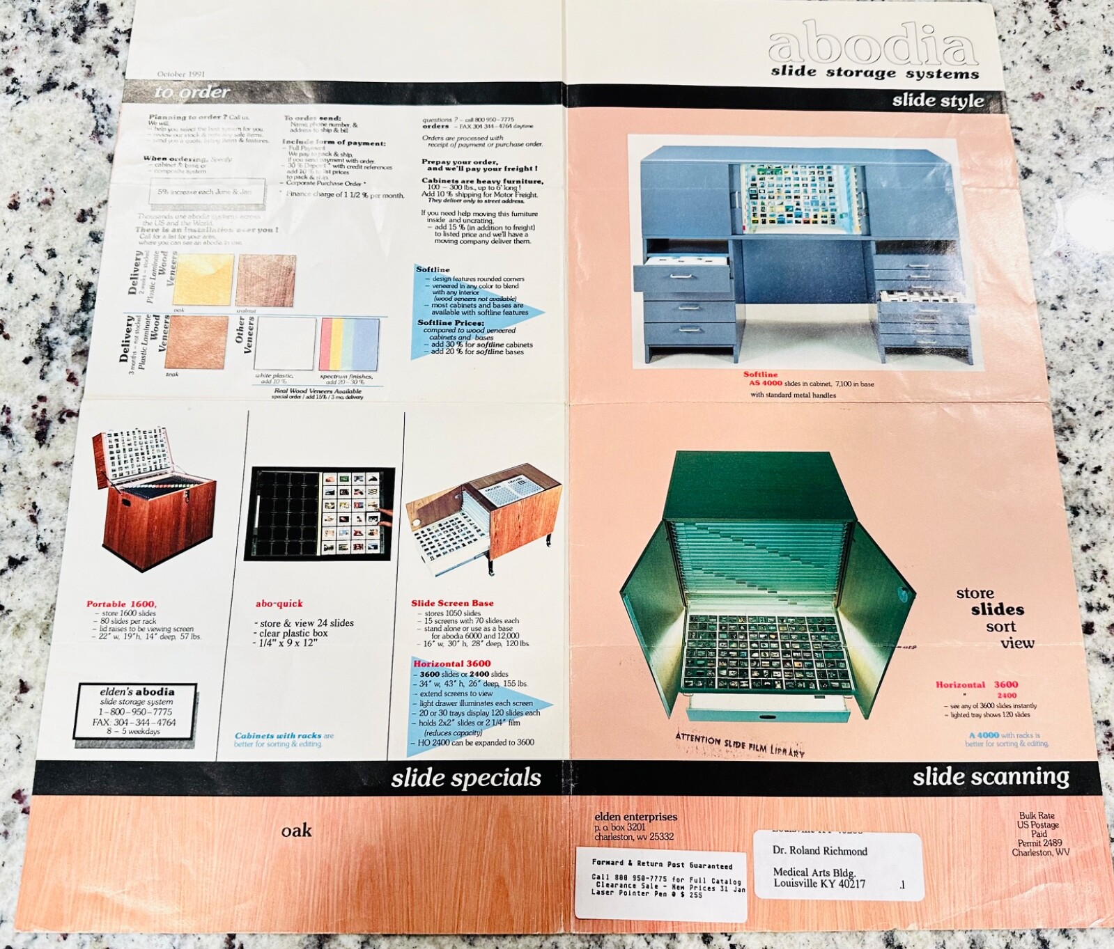 1970'S Commercial Slide Viewing Storage Cabinet Dieter Rams Style Walnut & Steel