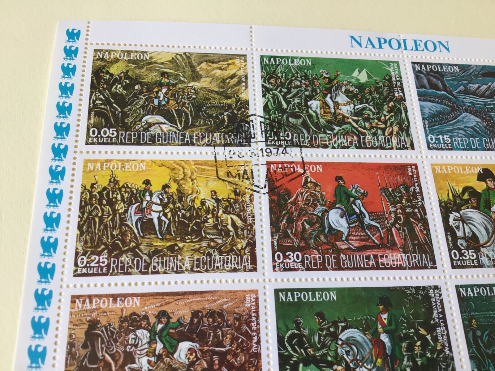 Republic de Guinea Ecuatorial Napoleonic Wars Stamps Sheet Ref 55222