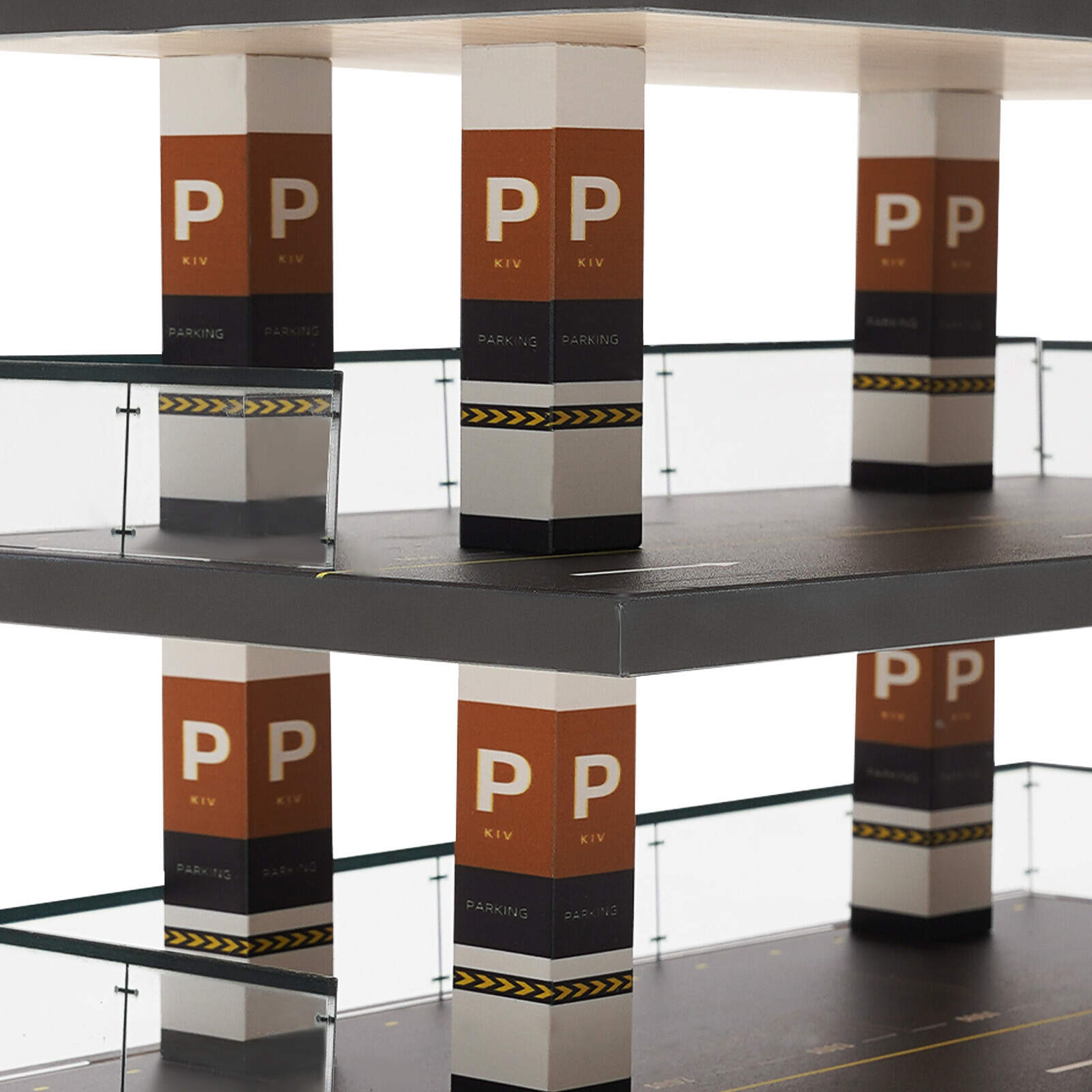 4-Story Diorama 1/64 Car Garage Model Parking Lot Backdrop Display Scene Model