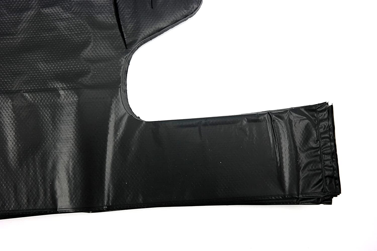 Black Extra Strong Plastic T-Shirt Bags 1/8 Retail Shopping Bags 10"x 5"x 18".63