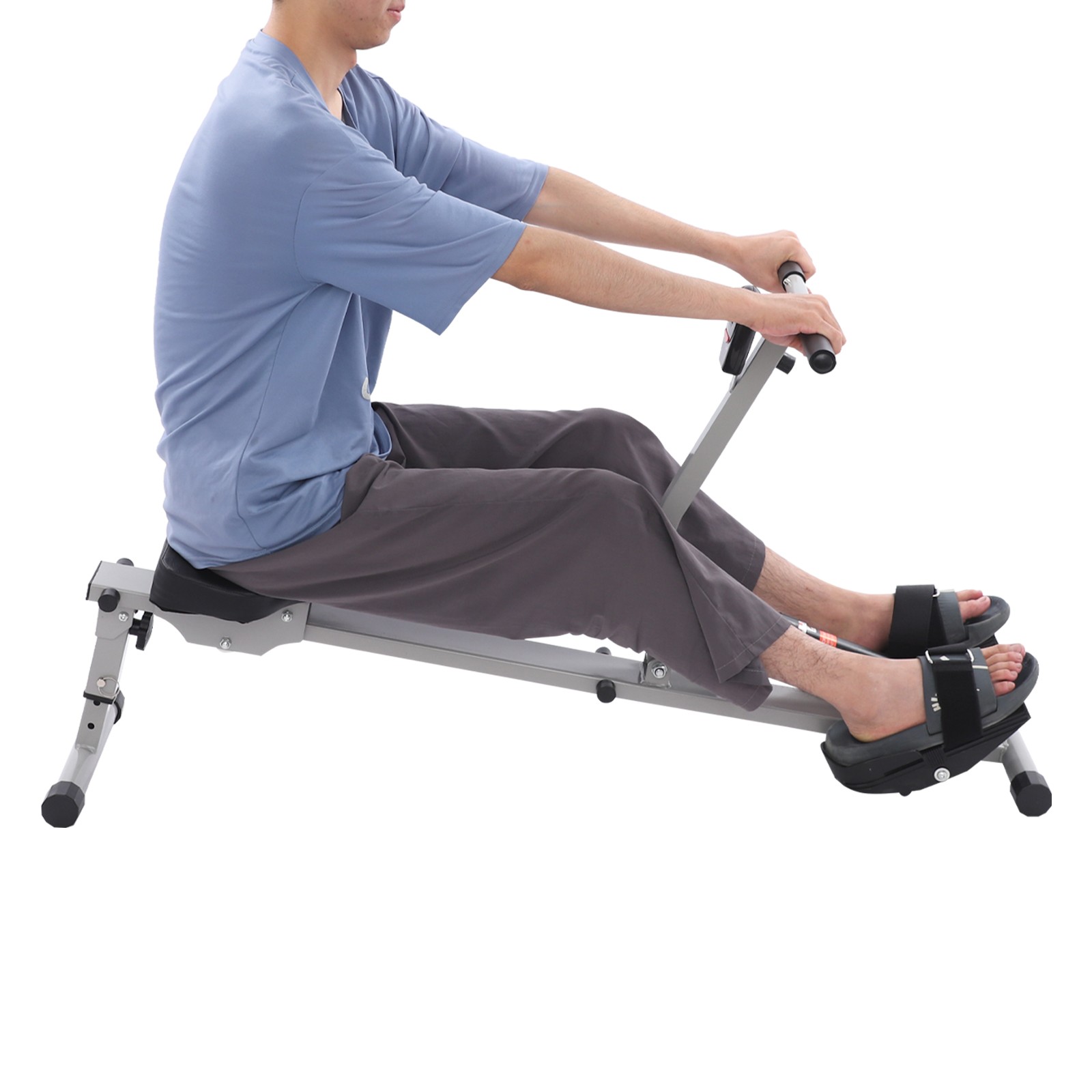 Home Rowing Machine Foldable Rowing Exercise Machine 12 Force Level Adjustable