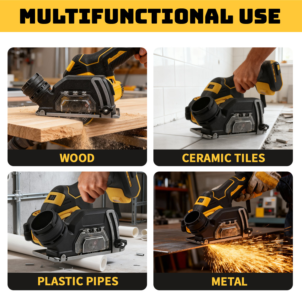 Compact 3" Electric Circular Saw - Brushless Motor, Fits DEWALT 20V/18V