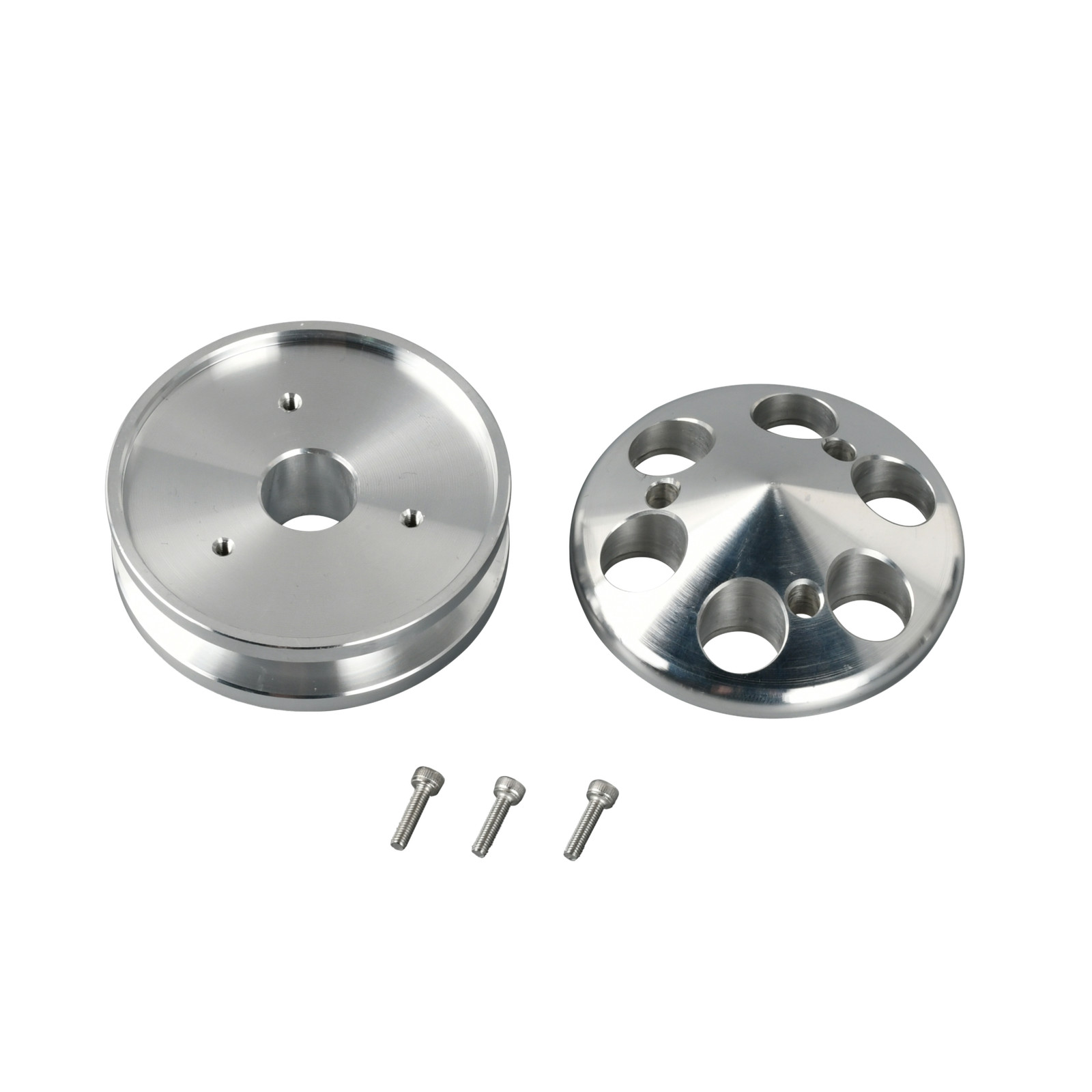 Single Groove Billet Pulley & Fan for GM SBC BBC Chevy Holden Alternator