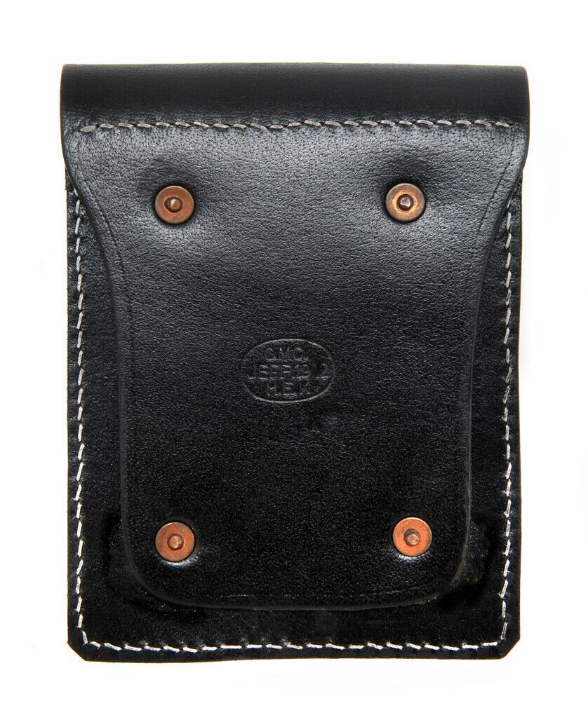 Black Leather .45 Double Magazine Pouch