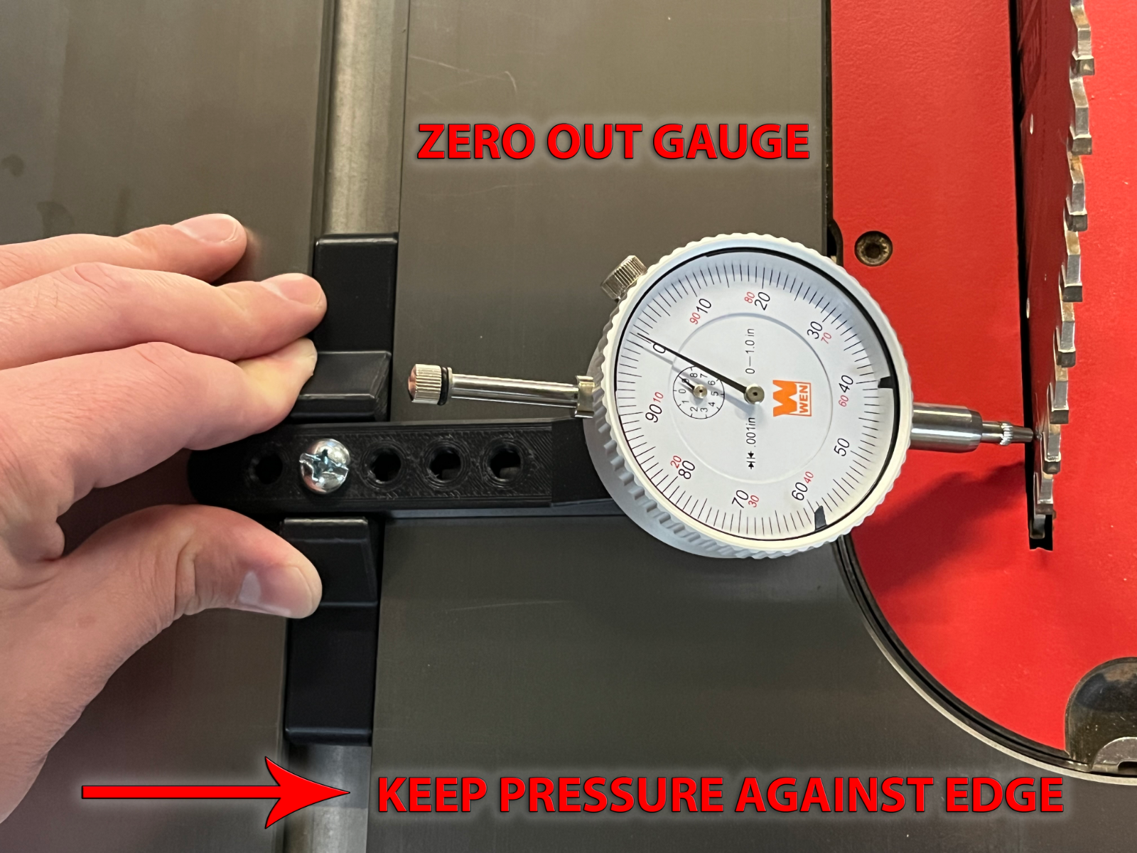 Table Saw Alignment Gauge Without Dial Indicator - Align Saw Blade & Fence!