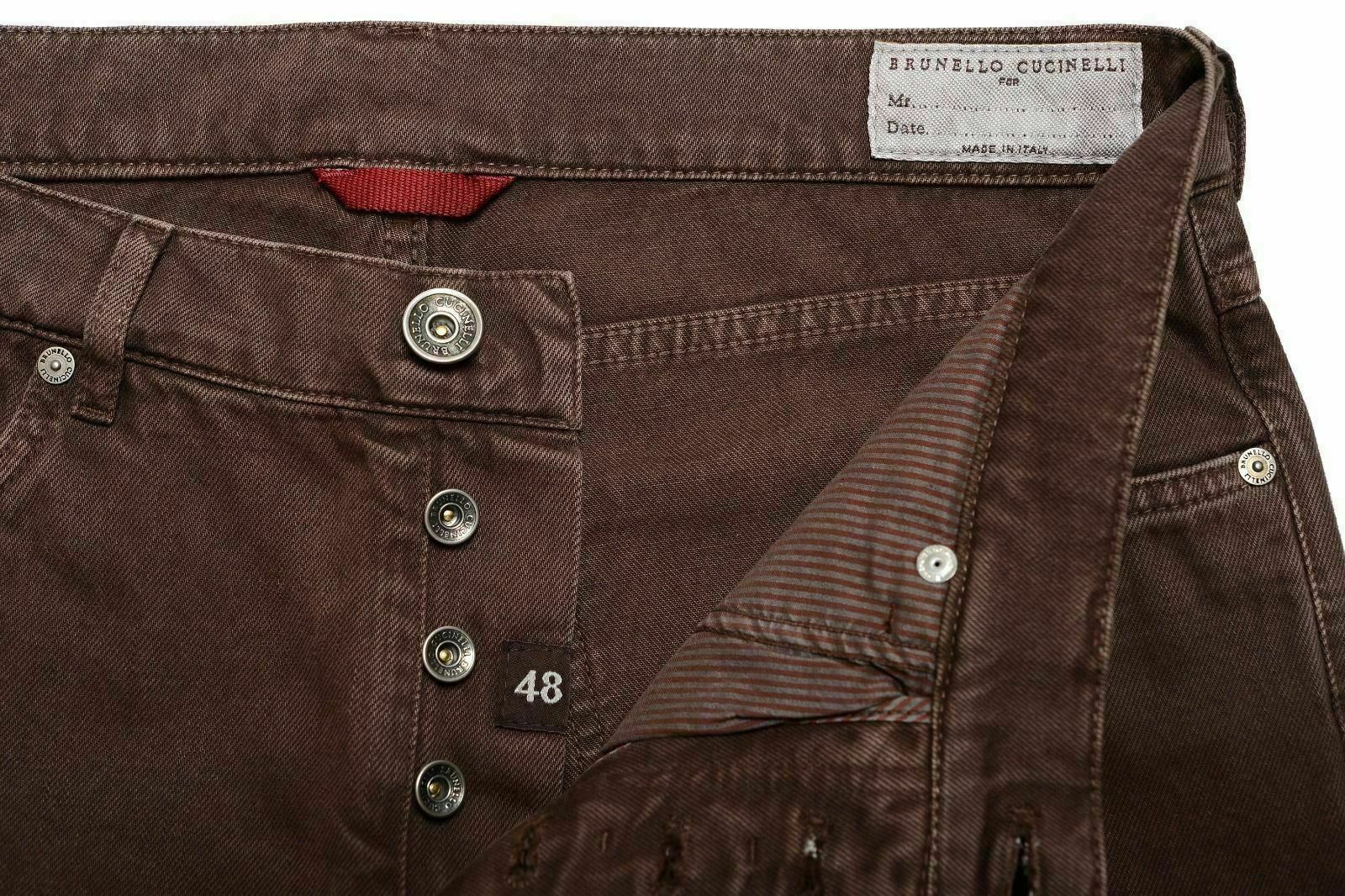 Brunello Cucinelli Men's Brown Slim Fit Jeans US 40 IT 56