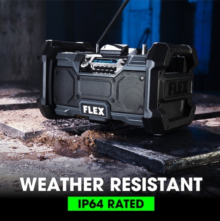 NEW Flex Power Tools 24v Jobsite Radio Bluetooth Speaker (Tool Only)