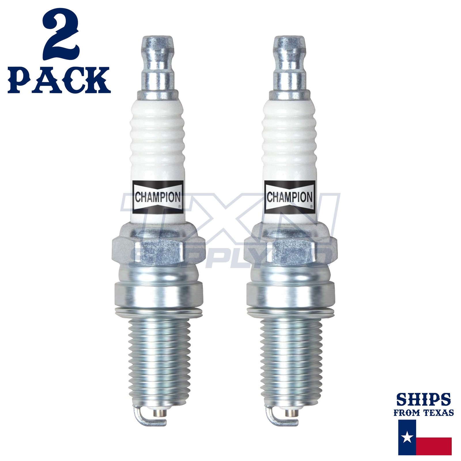 2 Pack Champion Spark Plug - For XLH 1200 Sportster Harley-Davidson