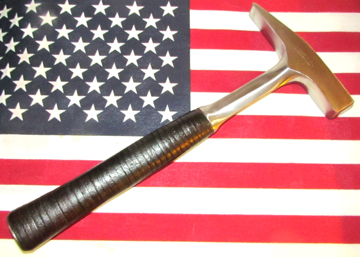 Vintage Malco 18 oz. Sheet Metal Hammer Original Leather Handle (Estwing)