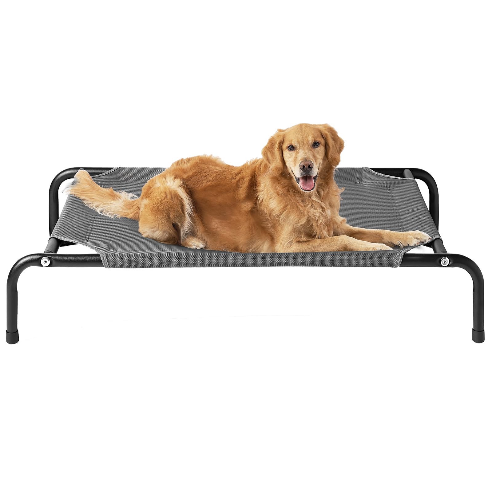 Elevated XL Dog Cot Bed Raised Outdoor Cooling Hammock 48x32 Waterproof