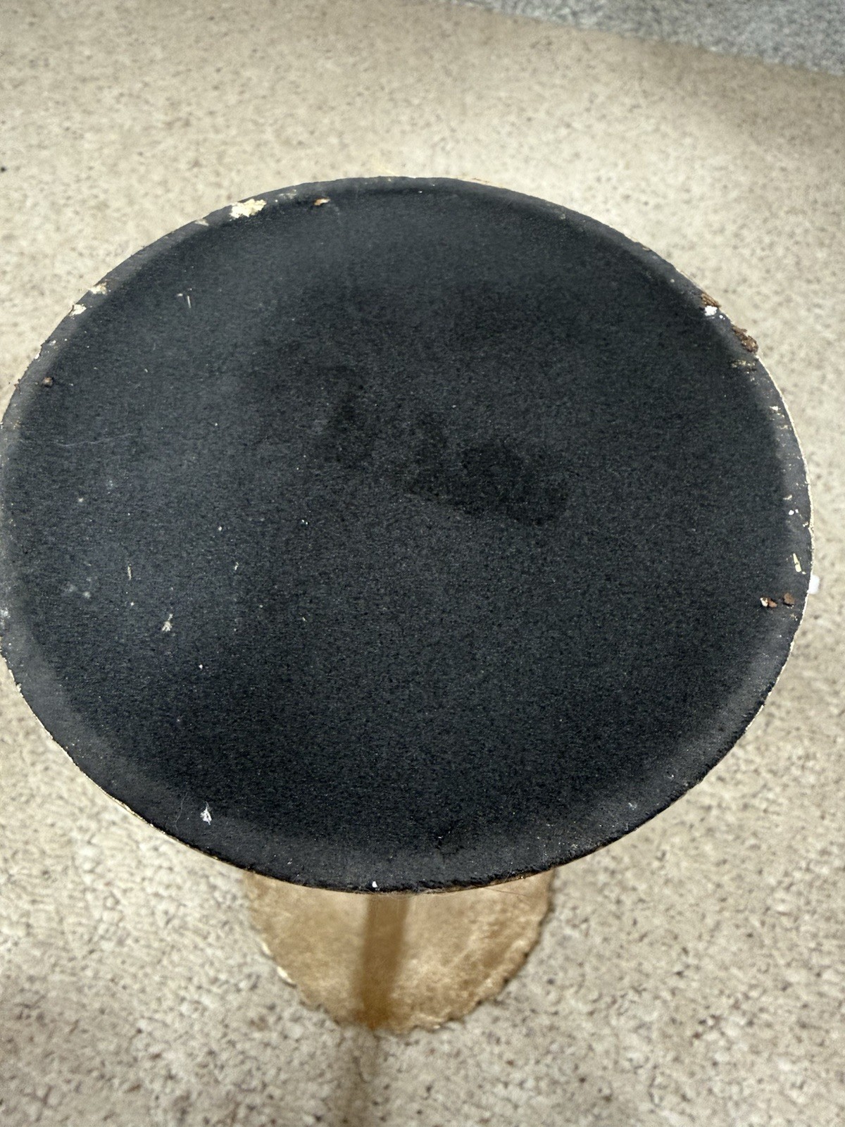 Gold Metal Plant Stand Pedestal Table 24” Tall Floral Top.