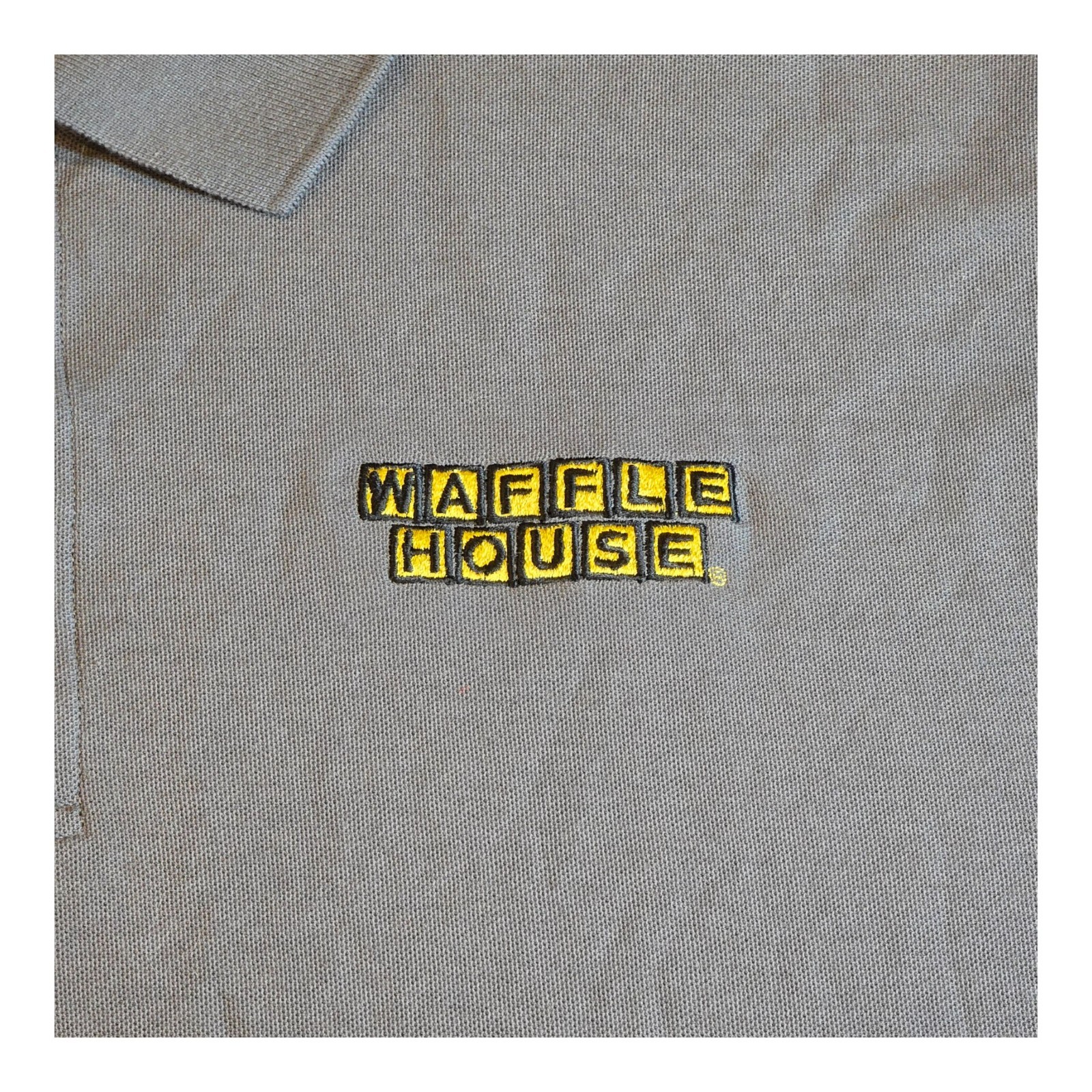 Waffle House Polo Shirt by Port Authority Uniform? Dark Gray Men Size 2XL