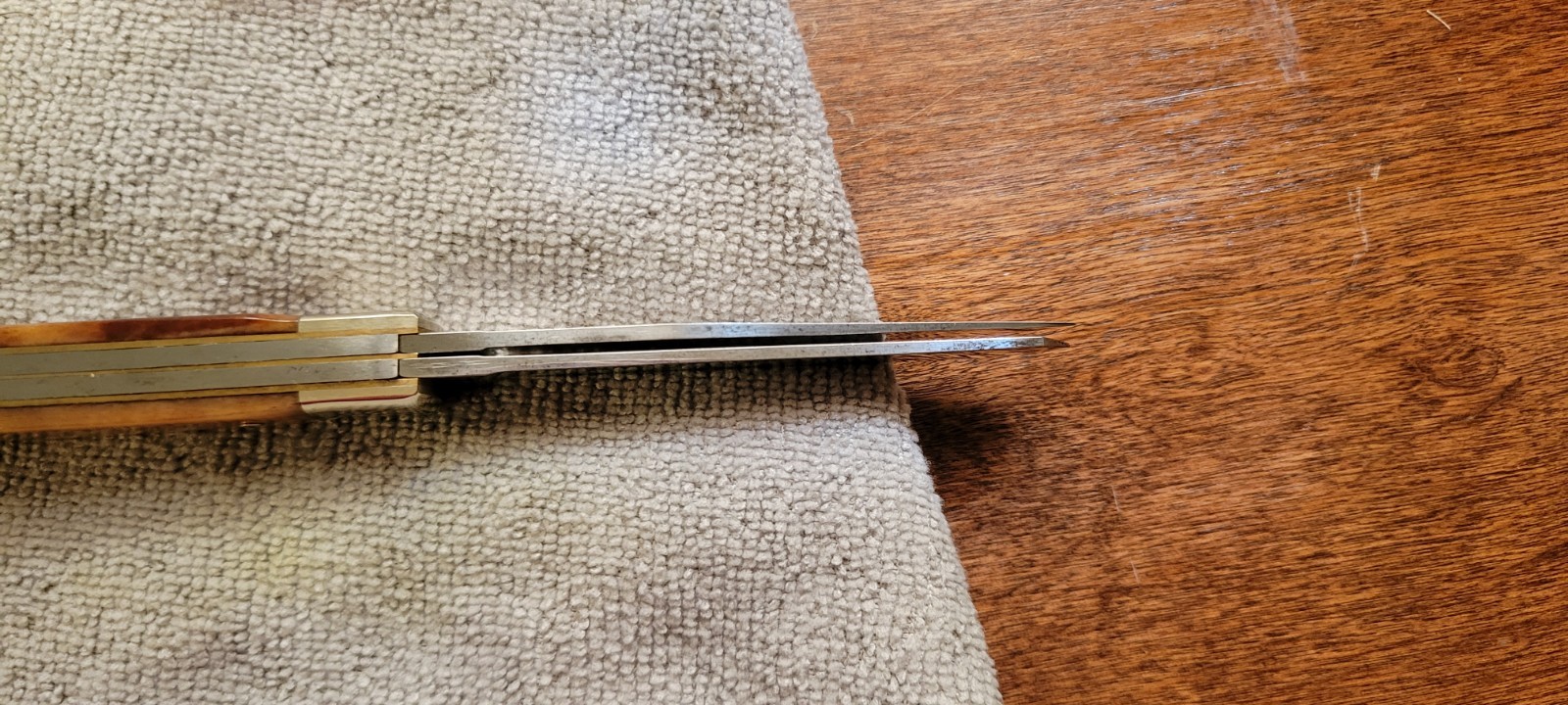 Boker 2525 White Lightning Limited Ed Trapper Pocket Knife with Box Germany