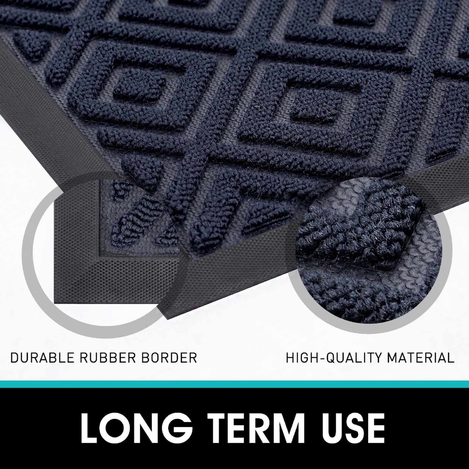 2 PACK Entrance Mat Indoor Outdoor Heavy Duty Front Door Mats Carpet 24''x36''