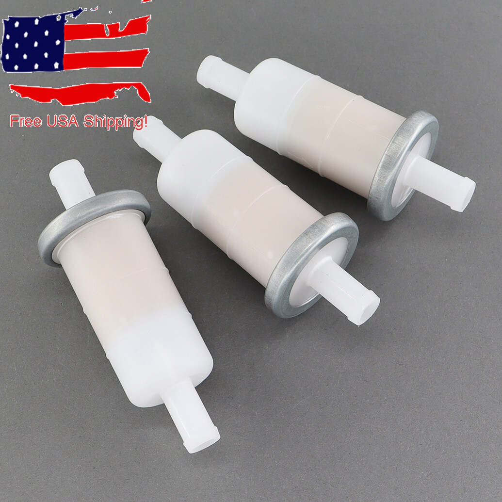 3x Inline Fuel Gas Filter 9.5mm 3/8" For Honda VTX1300 CBR600 CBR900RR GL1800