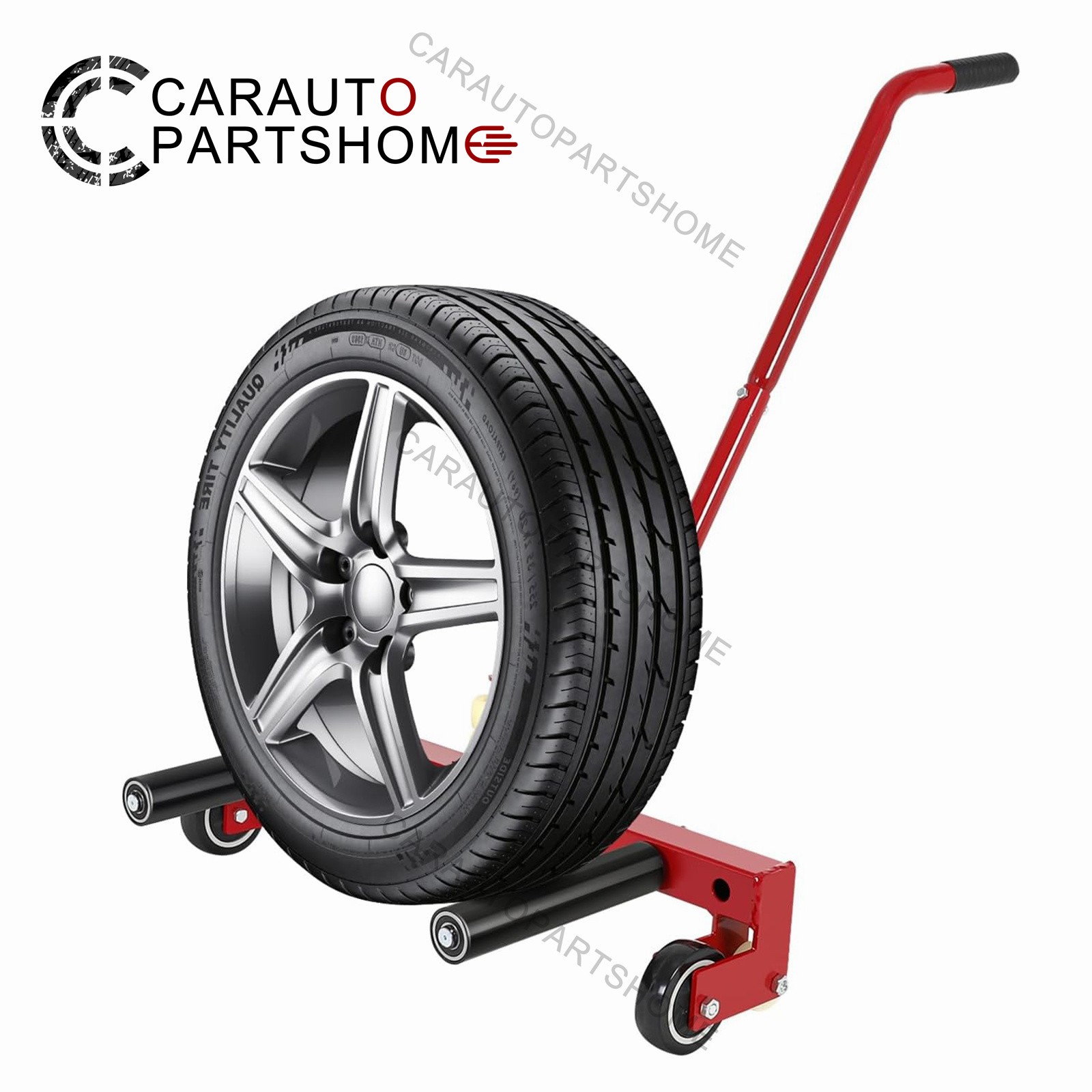 Heavy-Duty Adjustable Tire Wheel Dolly 330 LBS Moving Tool Cart Wheel Lift Red