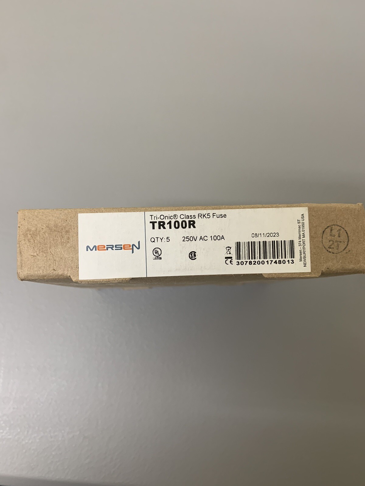 MERSEN TR100R 100AMP 240VAC DUAL ELEMENT TIME DELAY FUSES. ** 5 Per Box/New**