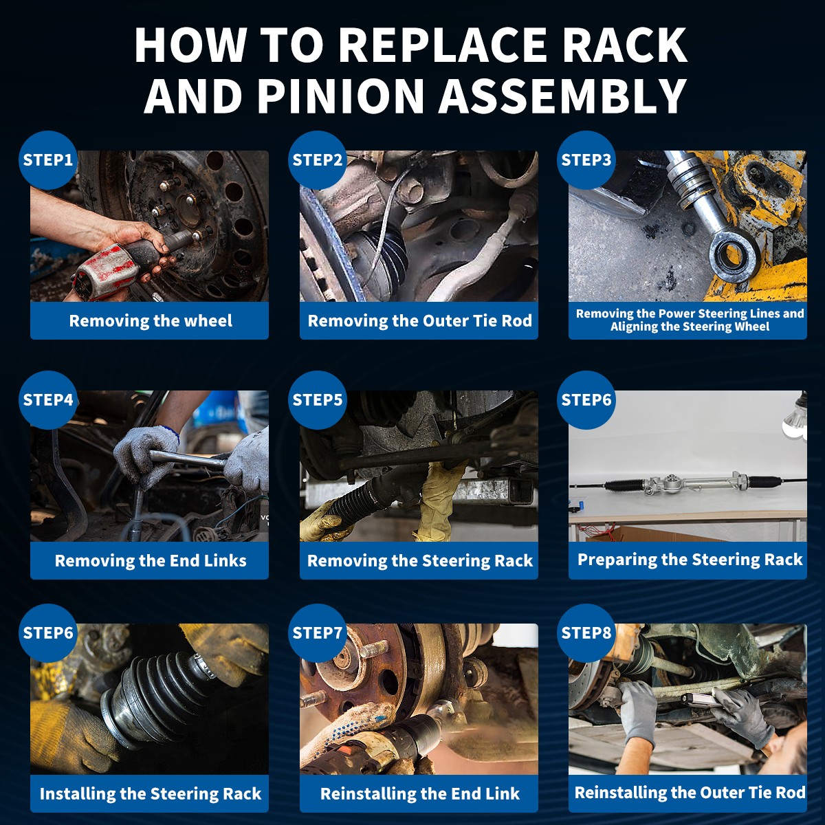 For Infiniti FX35 2004 2005 2006 2007 2008 3.5L Power Steering Rack and Pinion