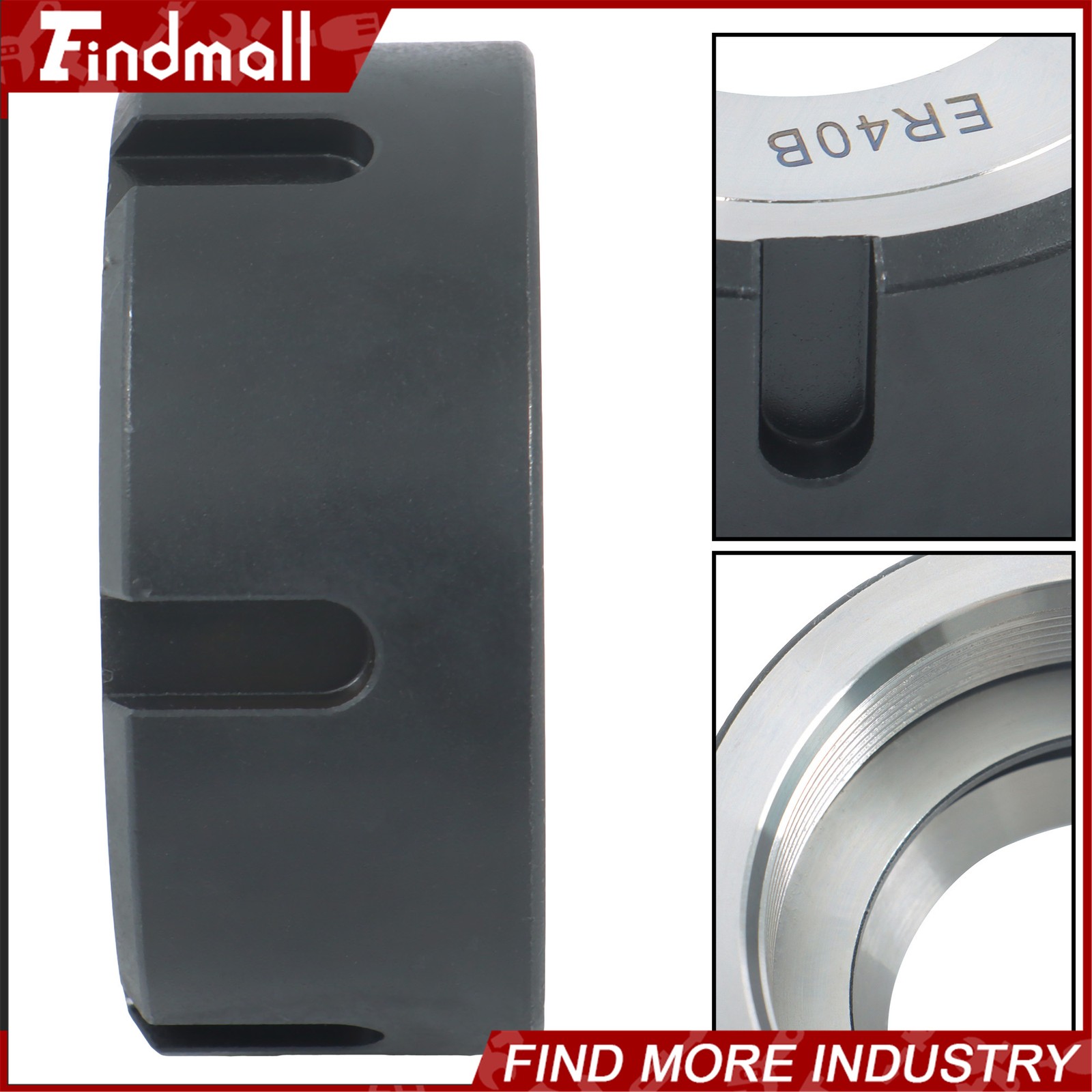 Findmall Precision ER40 Ball Bearing Collet Nut for CNC Tool Holder
