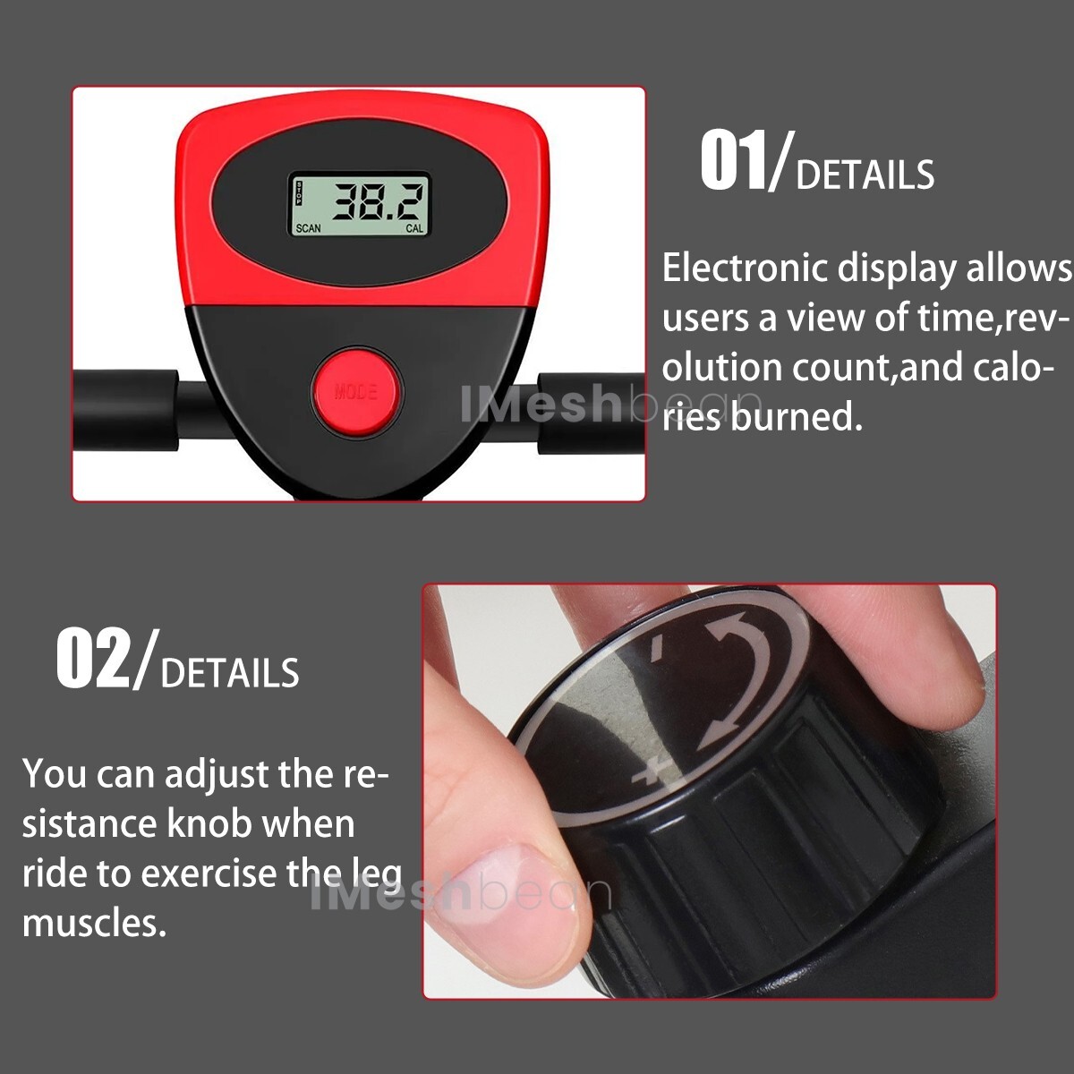 Exercise Bike Stationary Bicycle Cycling Fitness Cardio Home Workout Gym + LCD