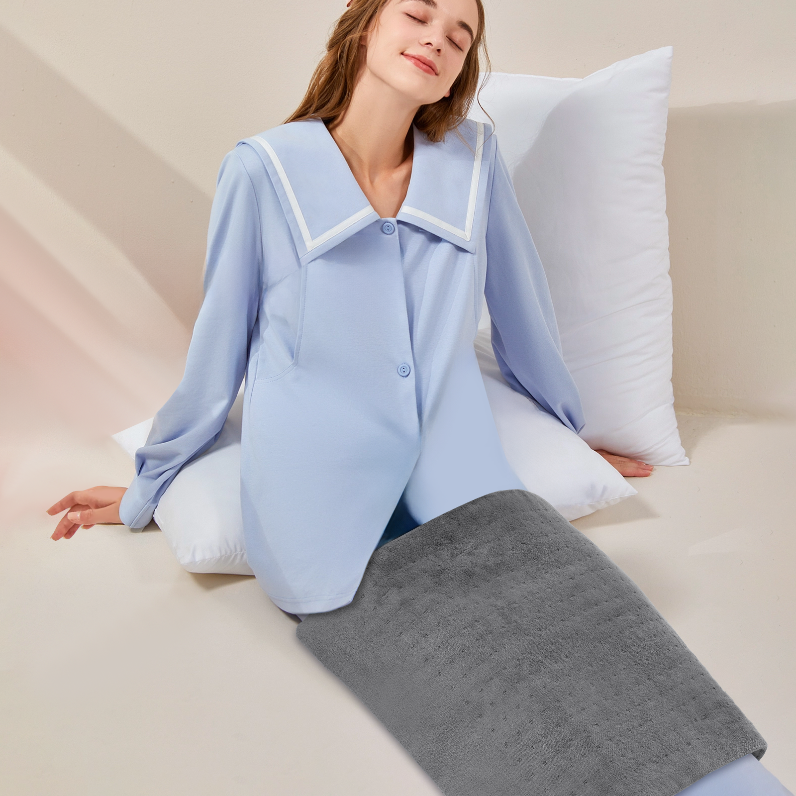 24"x20" Electric Heating Pad 6 Heat Levels Back Pain Muscle Cramps Relief Warmer