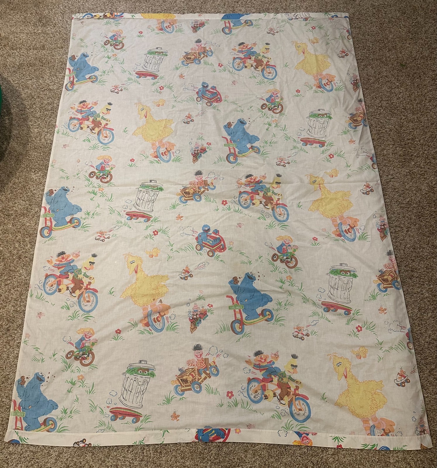 Vintage Sesame Street Twin Flat Sheet Only
