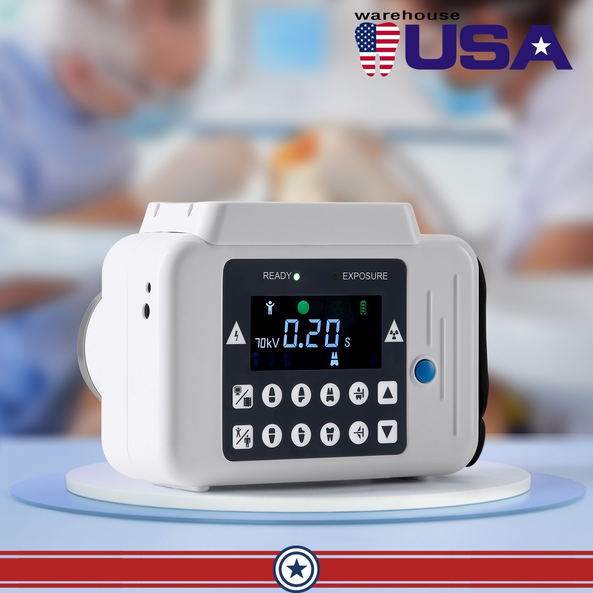 Digital Ray 2 in 1 Dental Portable X Ray Machine no Shield with screen+Sensor 2