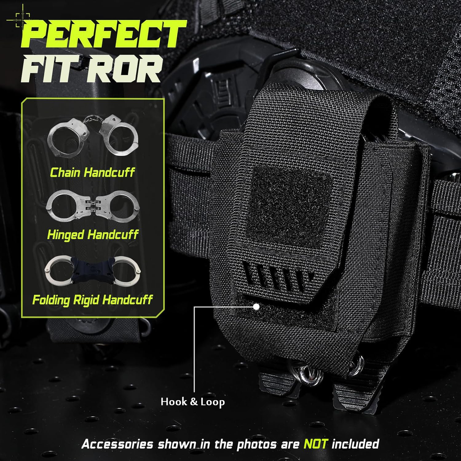 Molle Handcuff Pouch Handcuff Case for Duty Belt Open Top Hand Cuff Case Holster