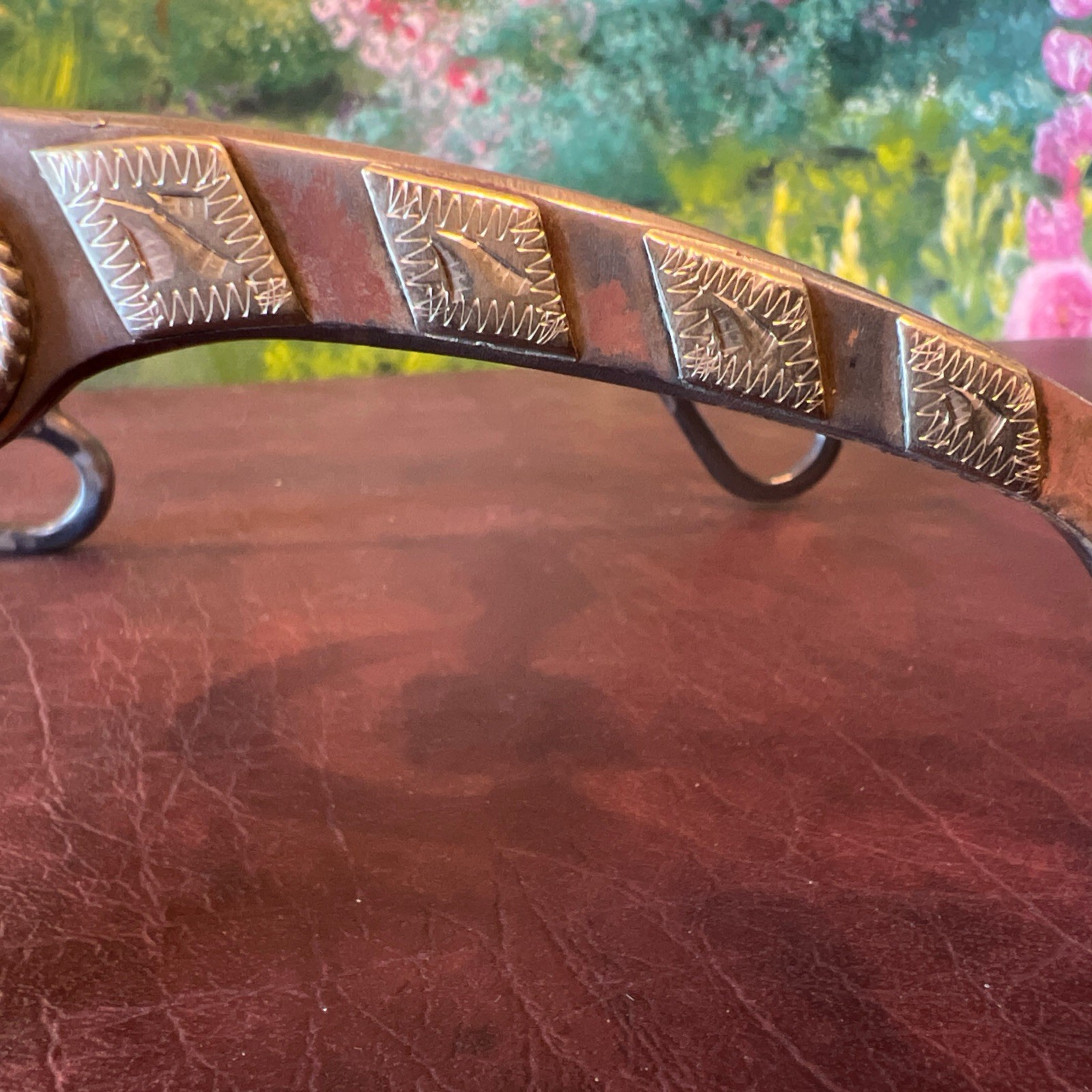 Vintage Hand Crafted Western Horse Bit Brass Copper Silver RARE FIND