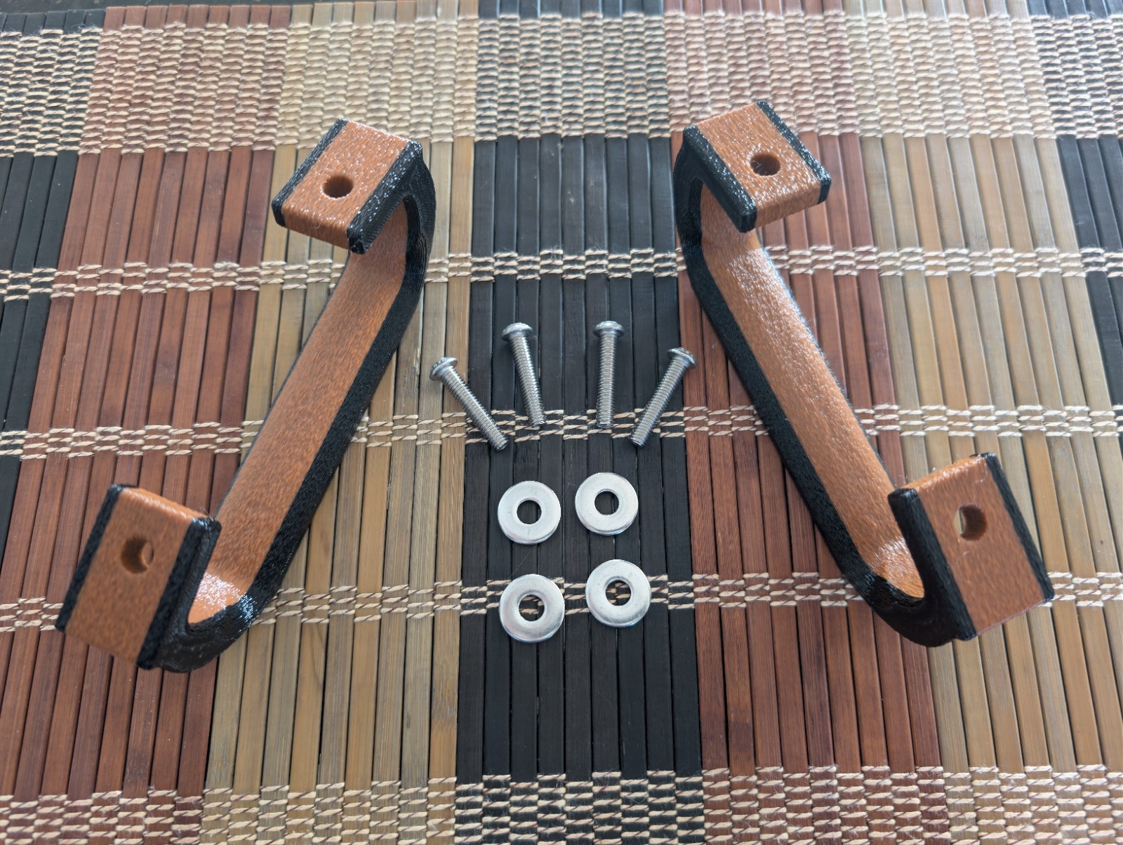 Cfmoto Highland U10 Pro 2025+ Driver Passenger Grab Handle (Black/Brown-Center)