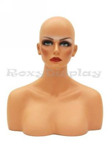 Female Fiberglass Mannequin Head Bust Wig Hat Jewelry Display #MD-MEGAN