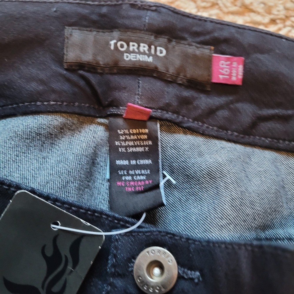 Torrid Jeans Joggers Women 16R Denim Cotton Blend dark blue/black stretch