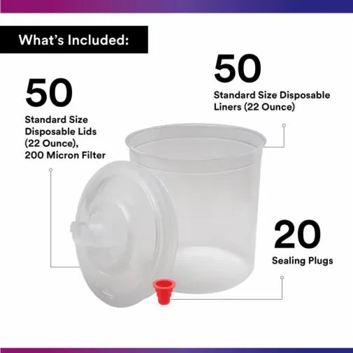 3M 16000 PPS Original Series Paint Spray Gun Cup Lids and Liners Kit 650ML