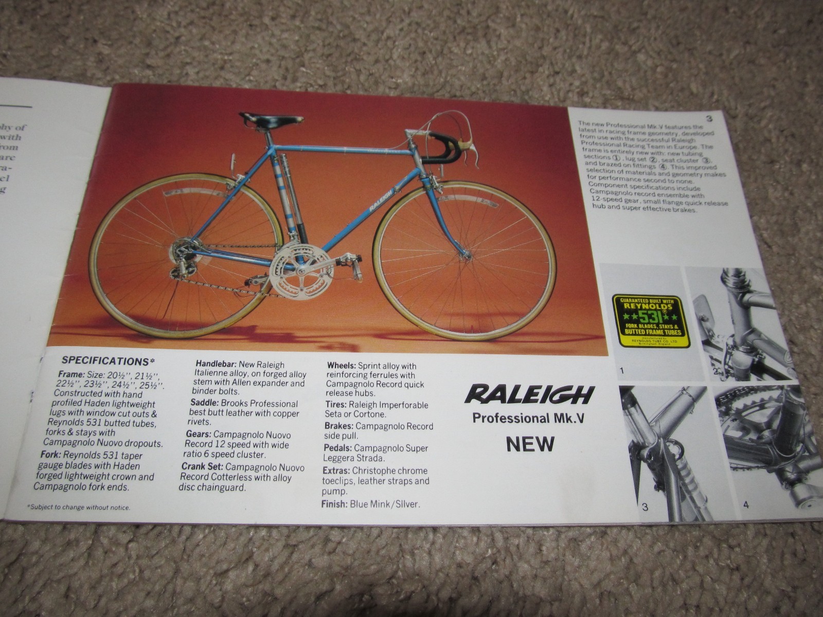 1970's Raleigh Rampar Bicycles Catalog