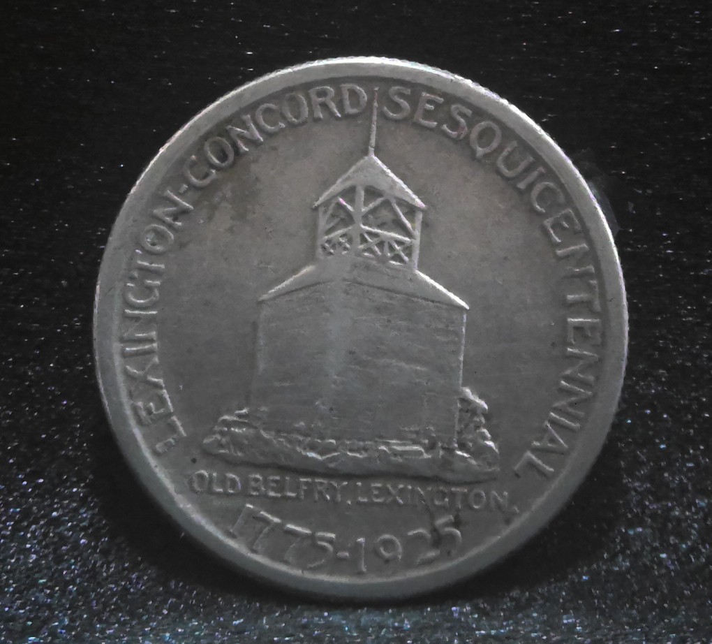 1925 Lexington Concord Sesquicentennial Silver Commemorative Half Dollar XF