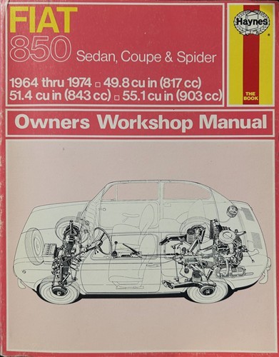 1964-1974 Fiat 850 Haynes Owners Workshop Manual Repair Shop Service Book