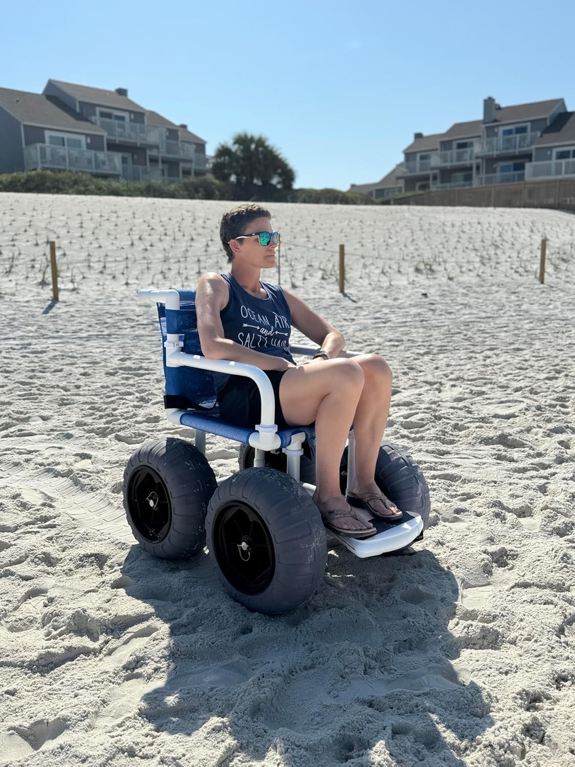 Open-Box Beach Wheelchair – 16″ Balloon Tires