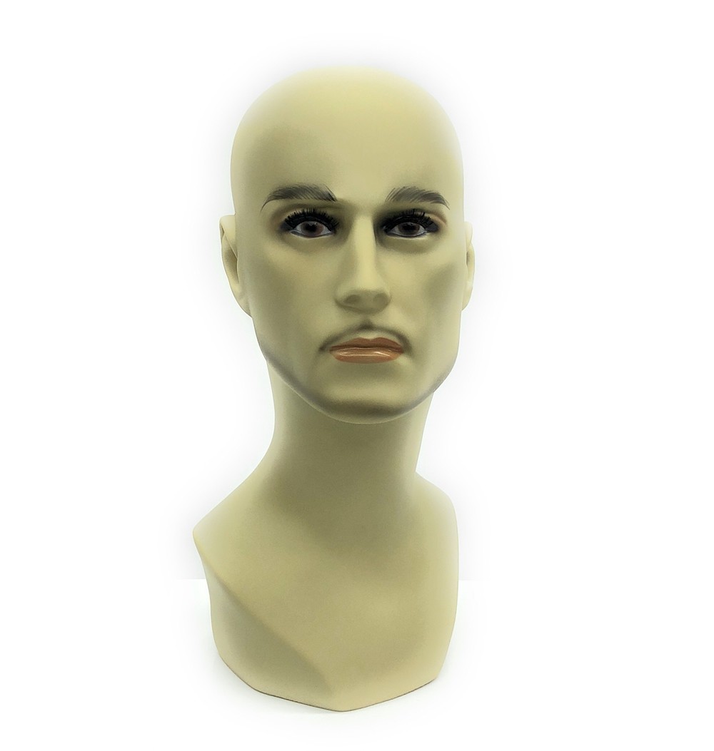 2PCS Male Mannequin Head Bust Wig Hat Jewelry Display #MD-JackF1 X2