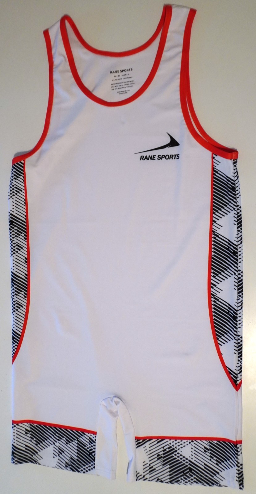 MEN'S WRESTLING WHITE SINGLET MEDIUM