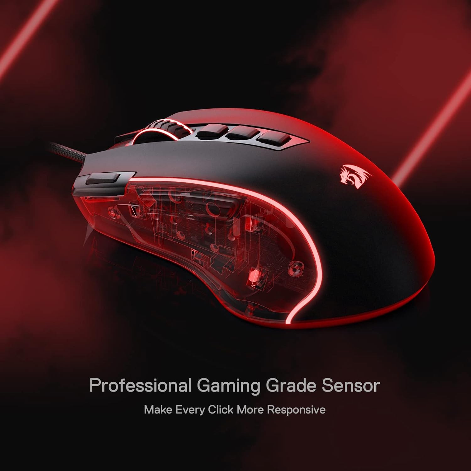Redragon M612 Predator RGB Gaming Mouse, 8000 DPI Wired Optical Mouse