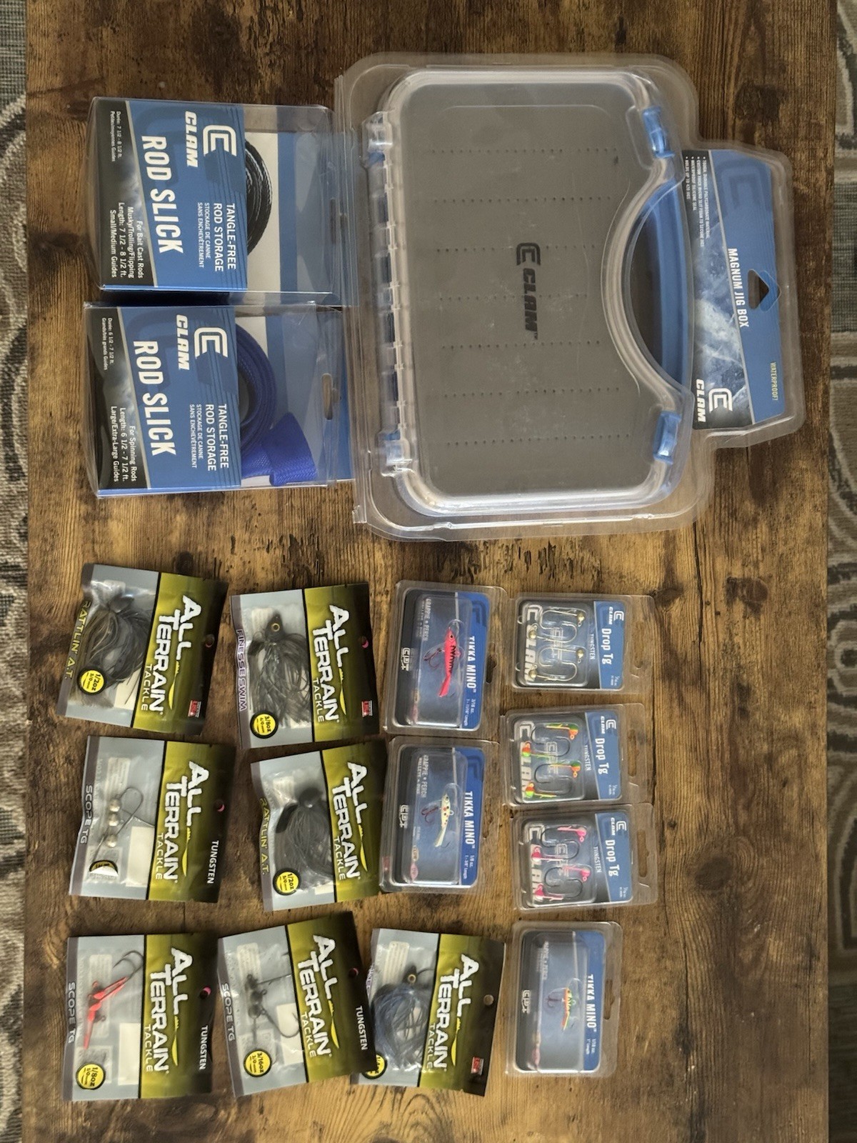 Fishing Assortment Box. Variety Of Accessories And Must Haves