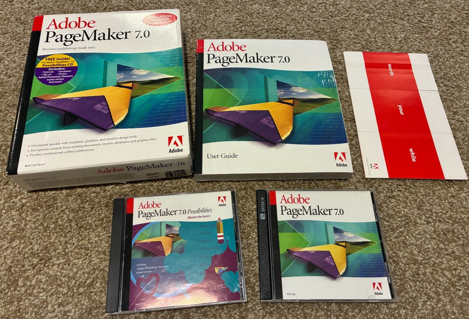 Adobe PageMaker 7.0 -  Macintosh MAC Education Version with Serial Number Key!