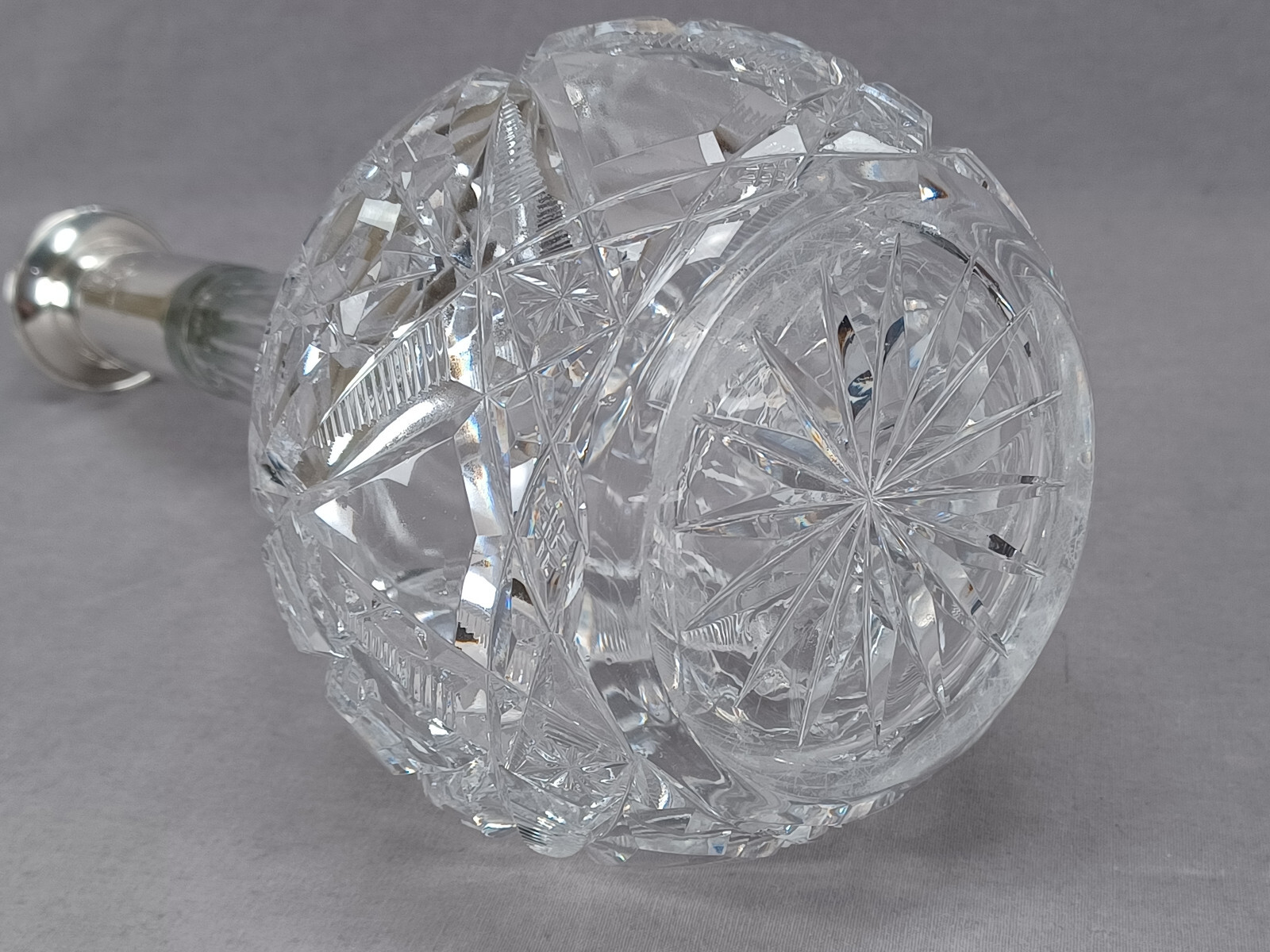 Adolf Kander Berlin 800 Silver & Brilliant Cut Glass Decanter C. 1888-1939 A