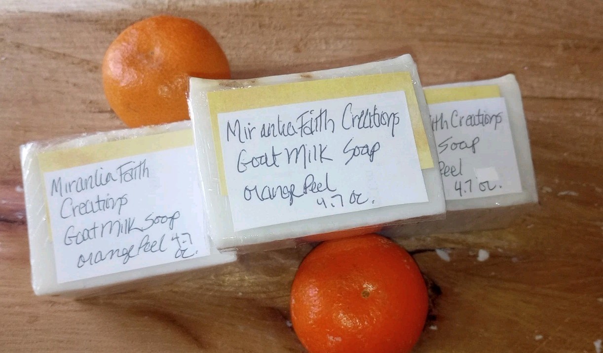 SOAP Goat's Milk Orange Peel With Dry Orange peels Big Bar