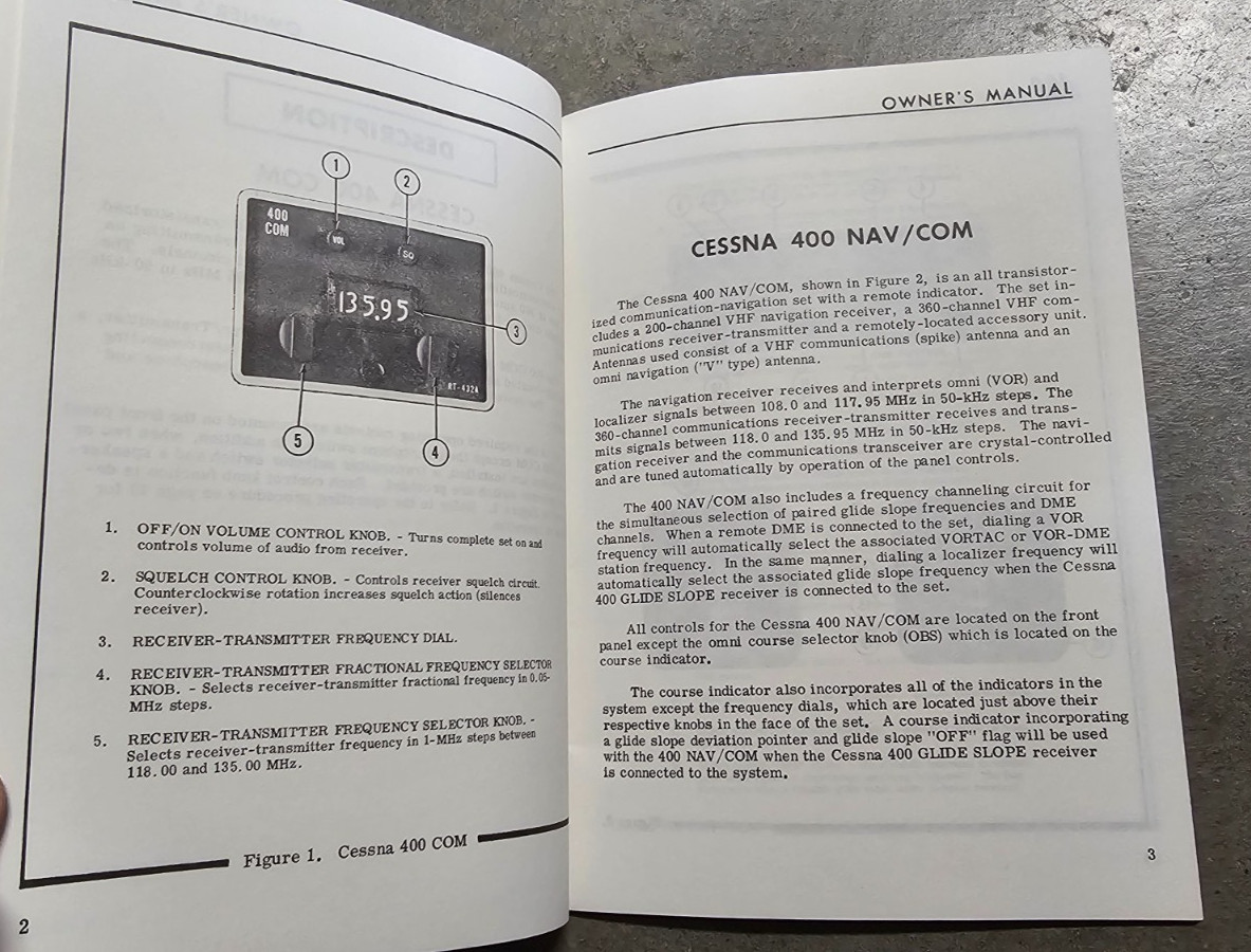 Cessna 400 Series Avionic Communications & Navigation Equipment Owner's Manual