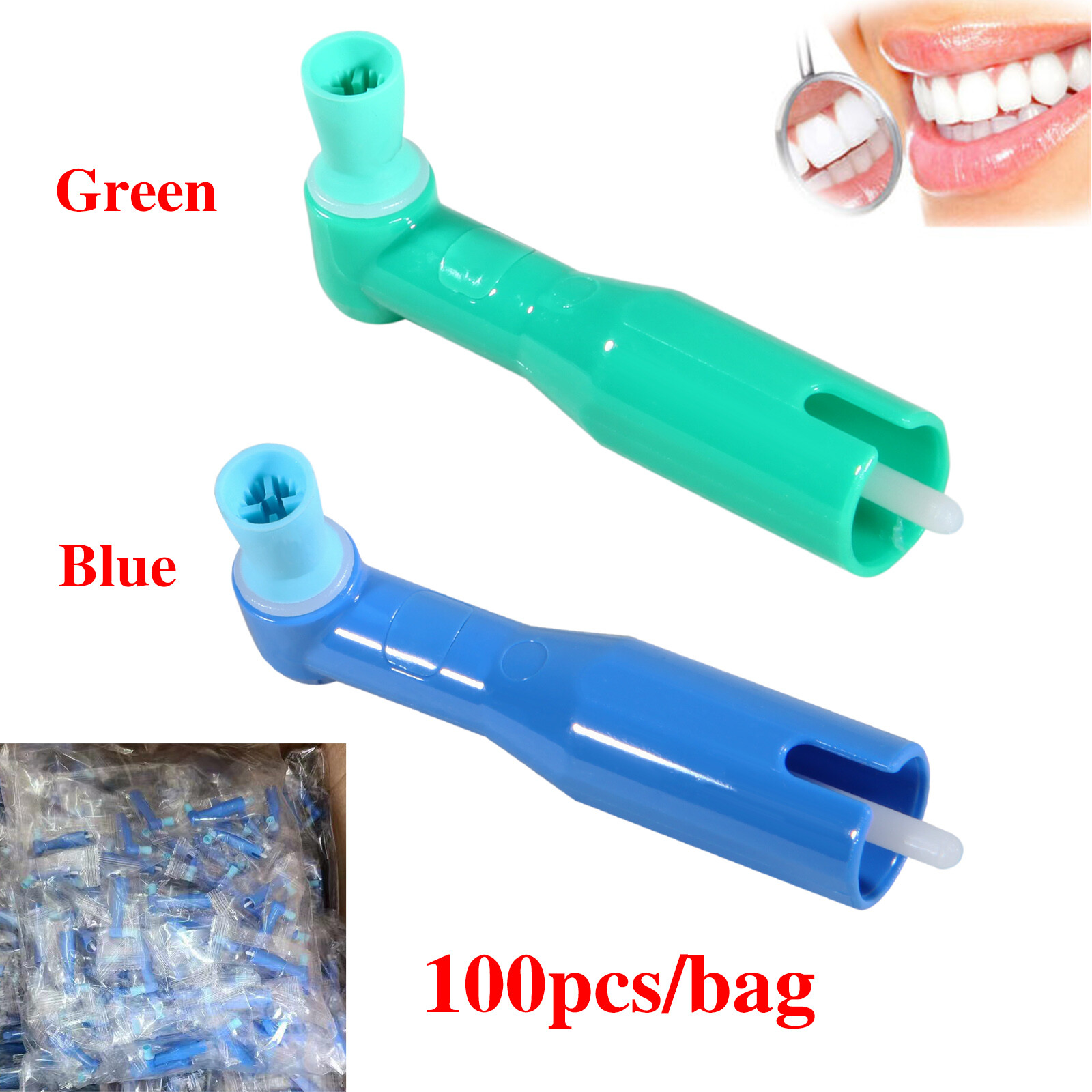 100pcs Dental Disposable Prophy Angles Top Quality Latex Free Soft or Firm OR