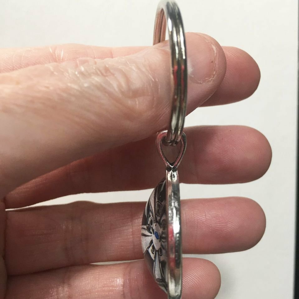 Vintage Chrome Buick Wildcat Centercap Badge Emblem Logo Reproduction Keychain